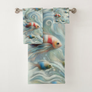 Arte subacuático de peces y corales en pinturas ac