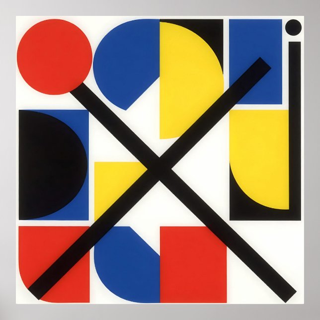 Arte Suprematista Bauhaus Geométrico Audaz (Frente)