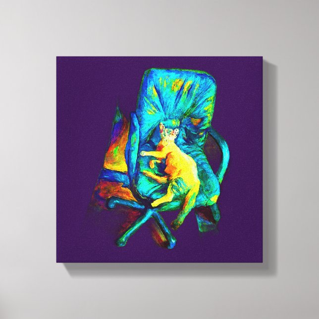 ARTE SURREAL DE COLORES SÓLIDOS CAT (Anverso)