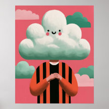 Arte surreal y extravagante de personaje con cabez