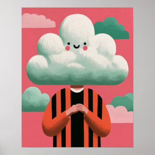 Arte surreal y extravagante de personaje con cabez