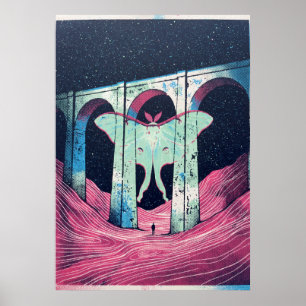 Arte Surrealista Olas Rosadas Acueducto de Polilla