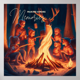 Arte Temático de Camping | Making S'mores