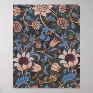 Arte Textil Floral Evenlode de William Morris