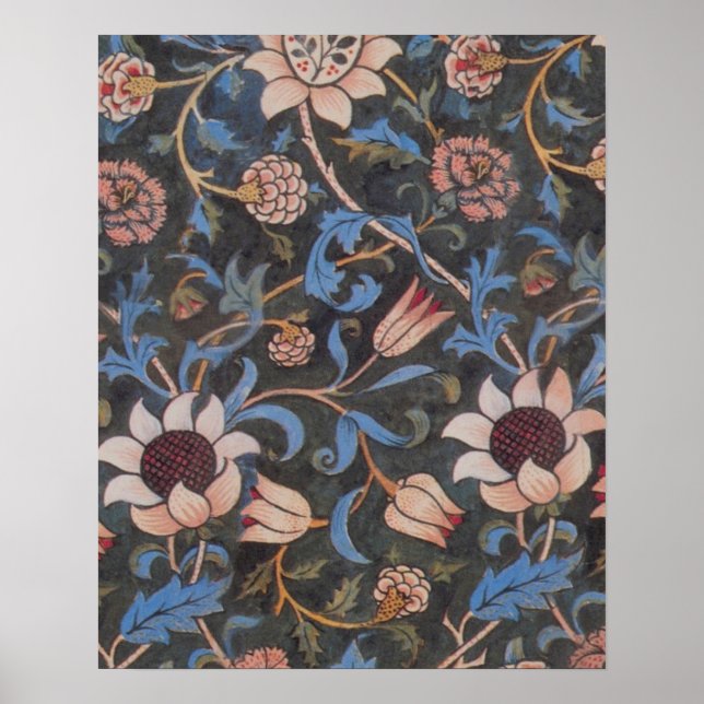 Arte Textil Floral Evenlode de William Morris (Frente)
