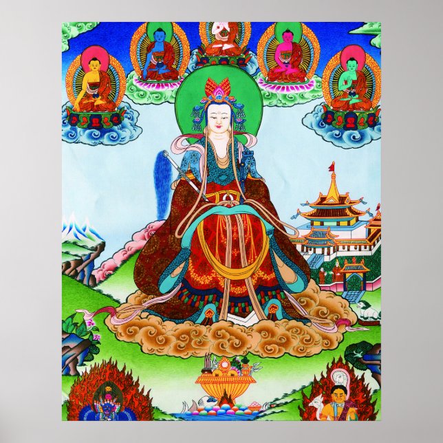 Arte tibetano oriental de Guay thangka Golden Moth (Frente)