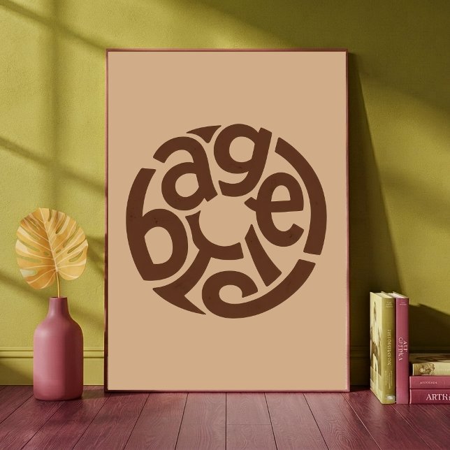 Arte Tipográfico de Panadería de Bagel Cafetería C (Subido por el creador)