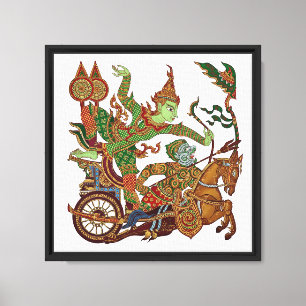 Arte tradicional tailandés de Ramakien - Mural ant