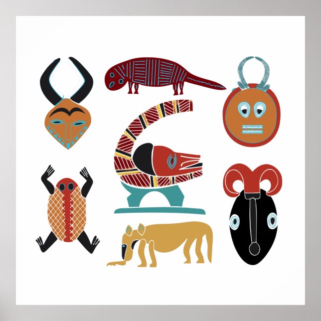 Arte tribal abstracto africano (Frente)