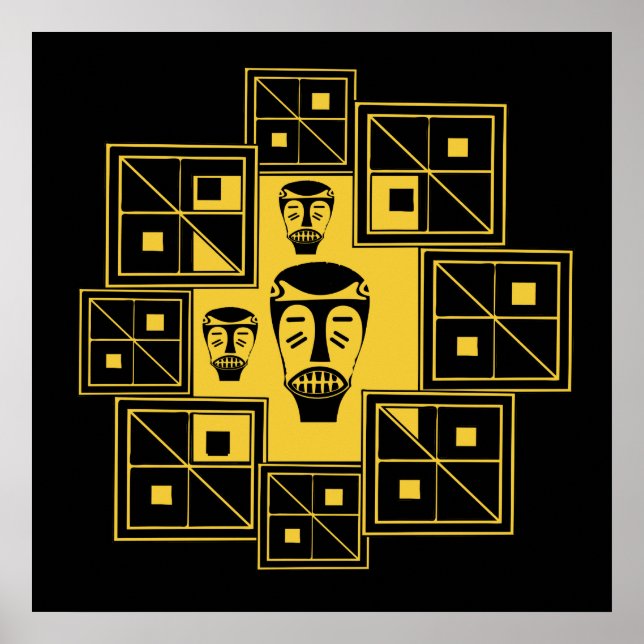 Arte tribal africano abstracto (Frente)