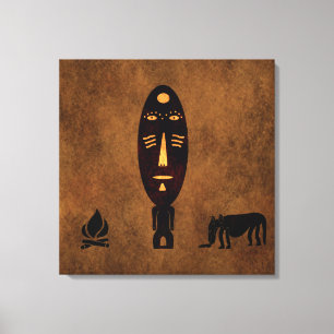 Arte tribal africano abstracto contemporáneo vinta