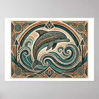 Arte tribal de delfines