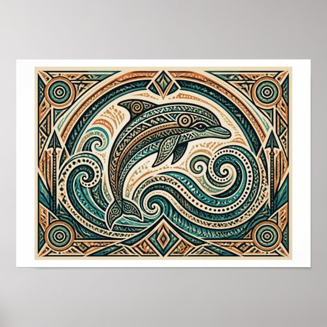 Arte tribal de delfines (Frente)