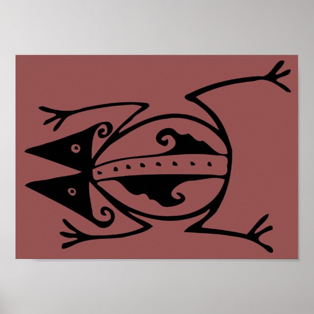 Arte tribal de rana Argentina arte folclórico anti (Frente)