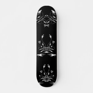 Arte Tribal en Patineta - Blanco y Negro