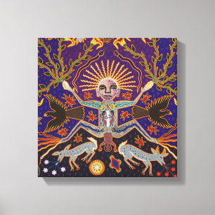 Arte tribal étnico Boho de la diosa azteca maya