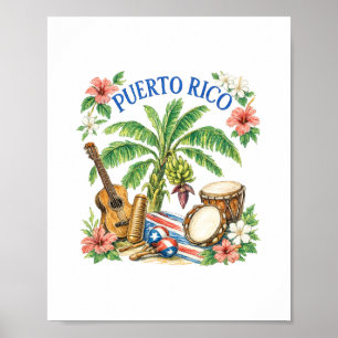 Arte Tropical de Herencia de Puerto Rico Vintage M
