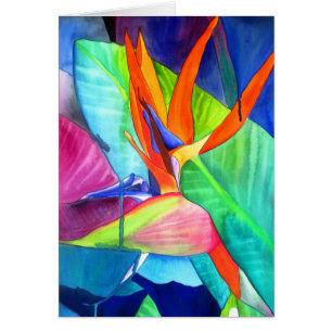 Arte tropical de la flor del Strelitzia de la ave