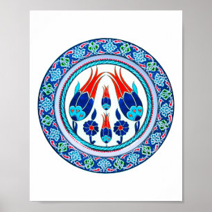 Arte turco oriental en azul