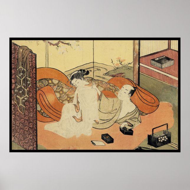 Arte ukiyo-e oirano clásico japonés (Frente)