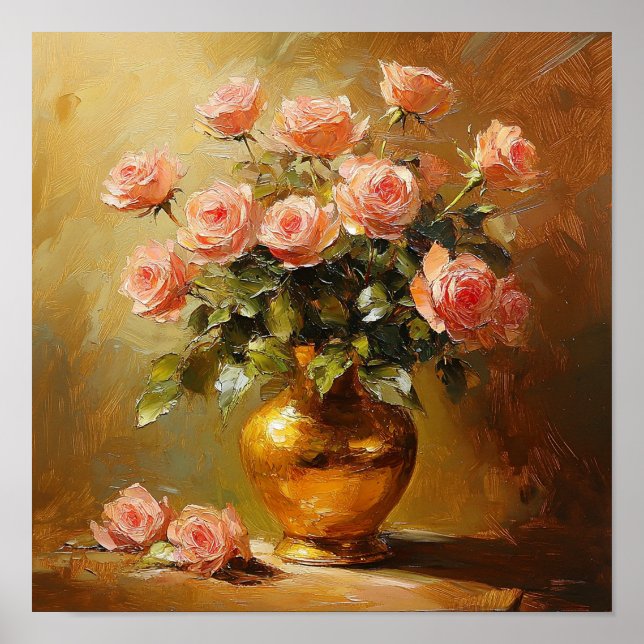 Arte Única de Flor de Rosa para Hogar (Frente)