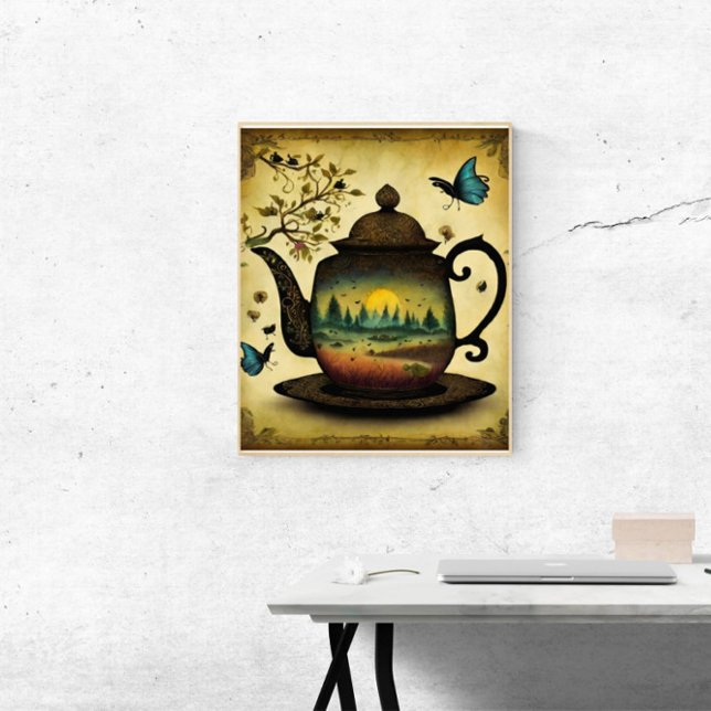 Arte único de poster de té (Subido por el creador)