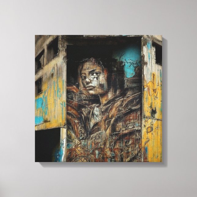 Arte Urbano en Edificio Abandonado (Anverso)