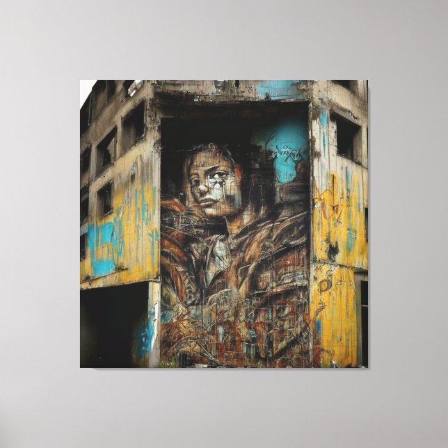 Arte Urbano en Edificio Abandonado (Anverso)