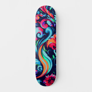 Arte urbano moderno inspirado en el skateboard flo