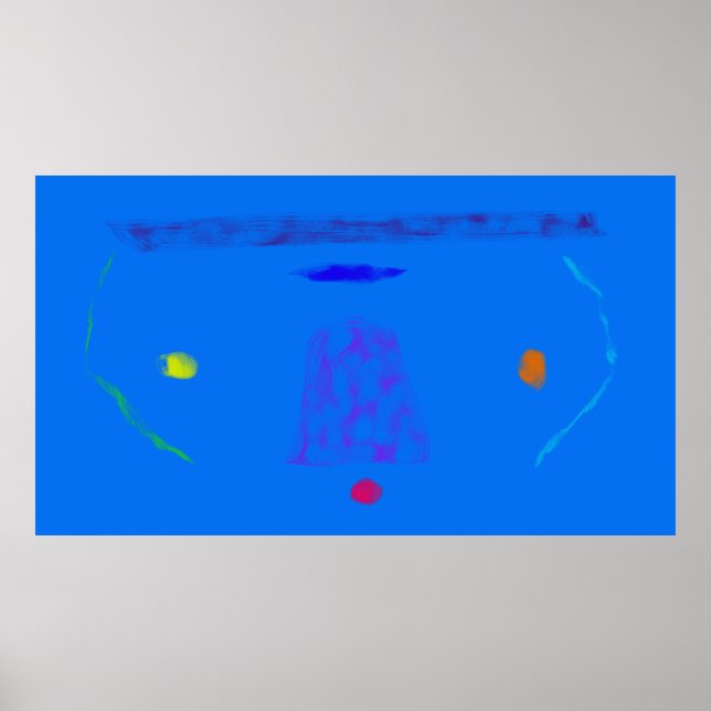 Arte Variado  Azul Celeste Minimalista Abstracto (Frente)