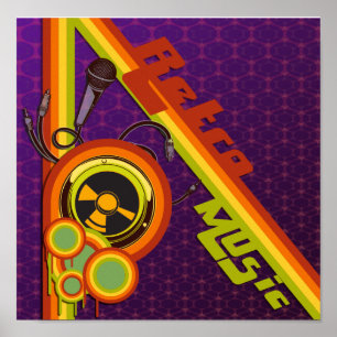 arte vectorial de la música retro
