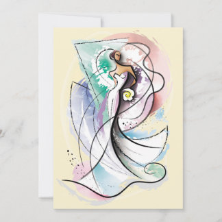 Arte vectorial de novia hermosa boda