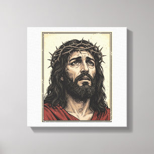Arte vectorial de retrato religioso de corona de e