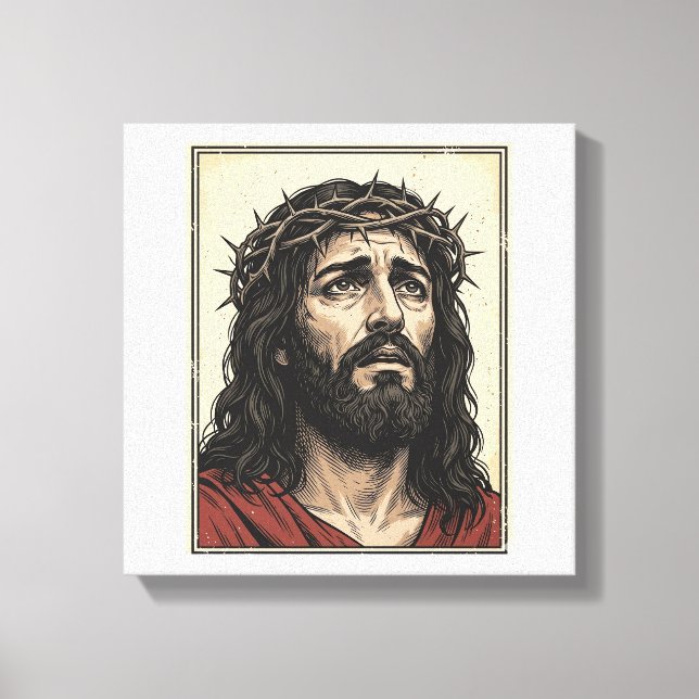 Arte vectorial de retrato religioso de corona de e (Anverso)