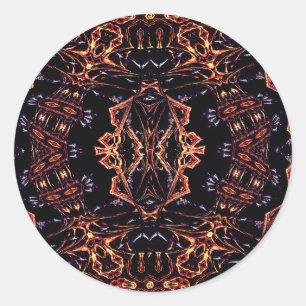 Arte vectorial, Pegatina de llamas abstractas