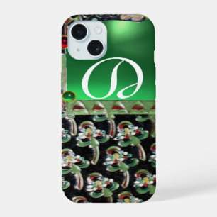 ARTE VERDE NEGRO NOUVEAU GEMSTONE MONOGRAM, Jade