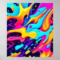 Arte vibrante de caos de color