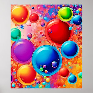 Arte vibrante de la explosión de burbujas