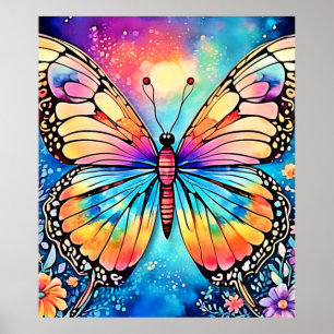 Arte vibrante de mariposa