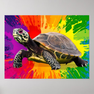 Arte vibrante de tortuga