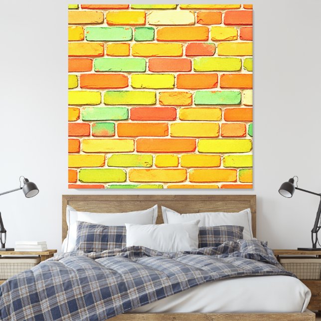 Arte vibrante del patrón de ladrillo (Insitu(Dormitorio))