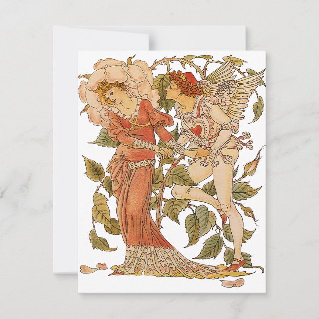 Arte victoriano, Rosa de Walter Crane Invitación (Anverso)