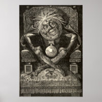 Arte vintage de 1853 al Zacharius de Julio Verne