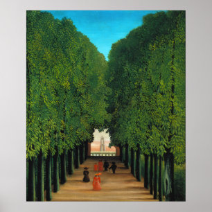 Arte vintage de Henri Rousseau de un parque con ár