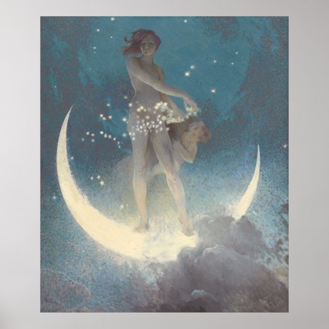 Arte vintage de la Madre Luna (Frente)
