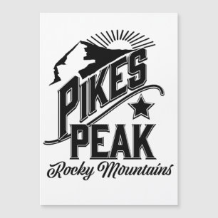 arte vintage de las montañas rocosas Pikes Peak