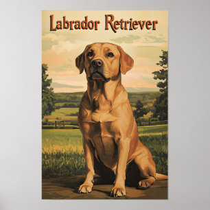 Arte Vintage de Perro Labrador Retriever