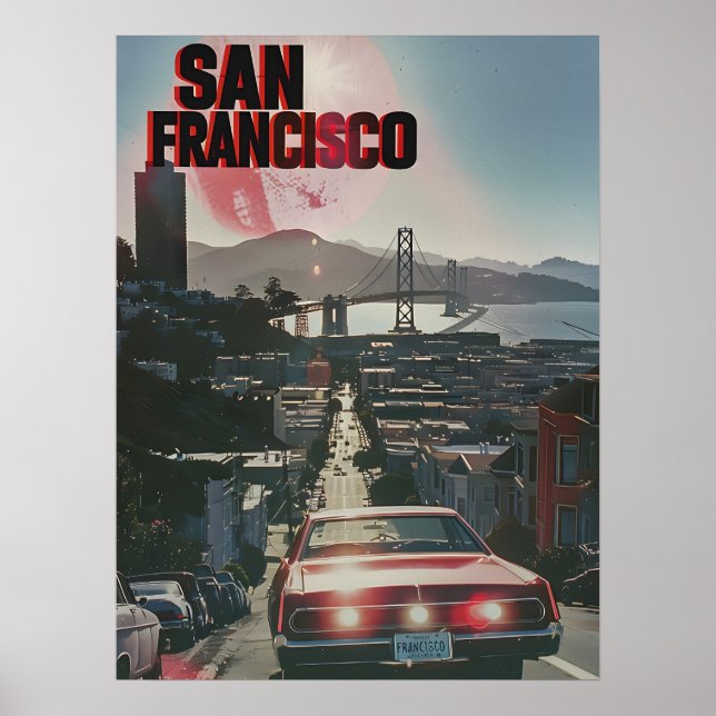 Arte vintage de San Francisco (Frente)
