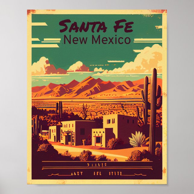 Arte vintage de Santa Fe (Frente)