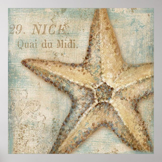 Arte vintage de Starfish francés (Frente)